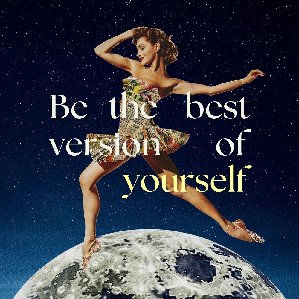 Be the best version of yourself quote Instagram post template