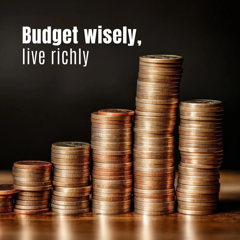 Budget wiseley quote Instagram post template