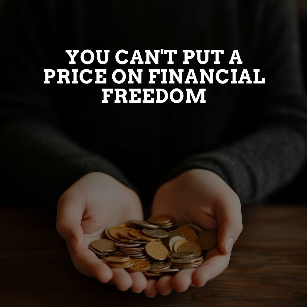 Financial freedom quote Instagram post template
