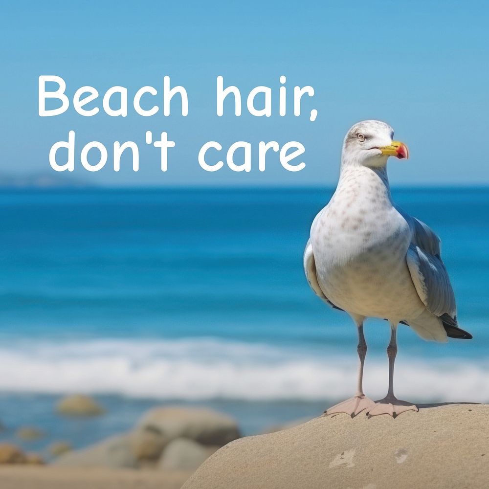 Beach  quote Instagram post template
