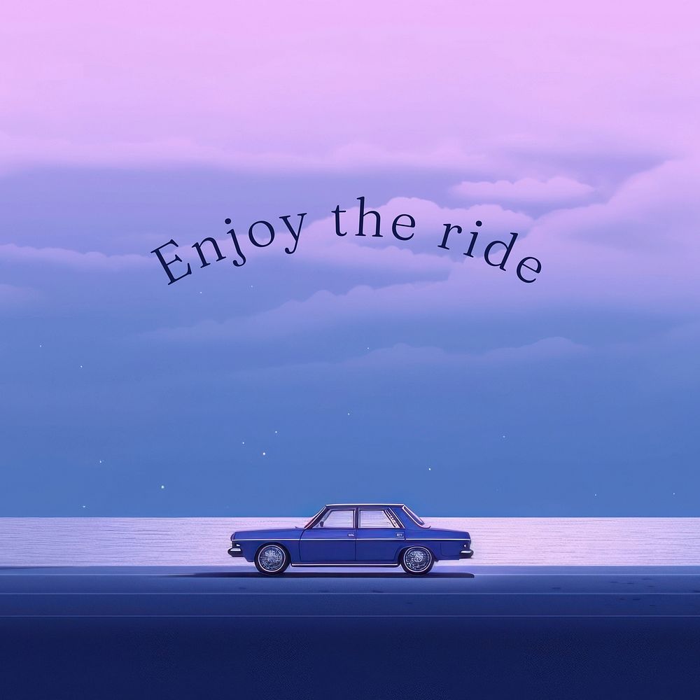 Enjoy the ride quote Instagram post template