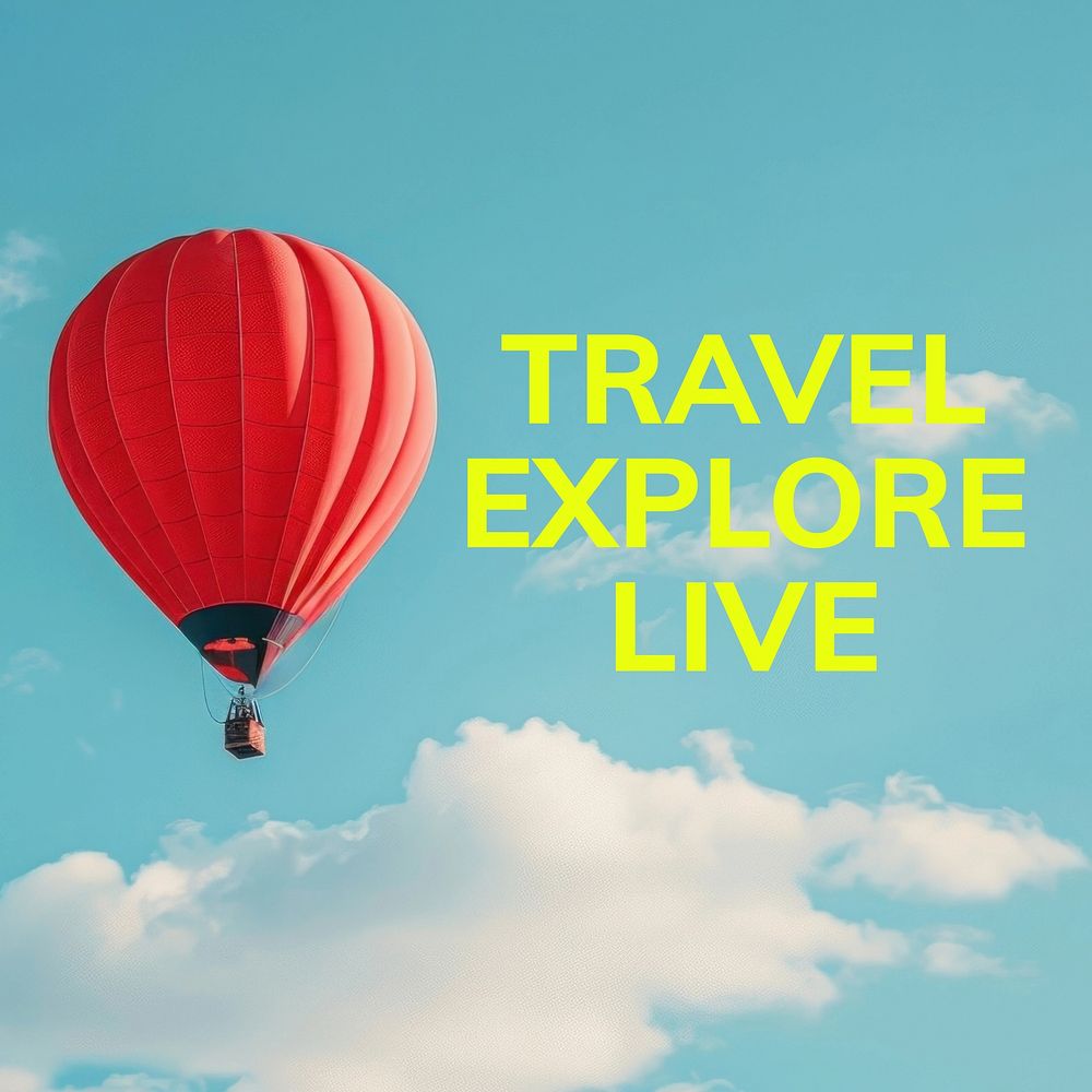 Travel explore live quote Instagram post template