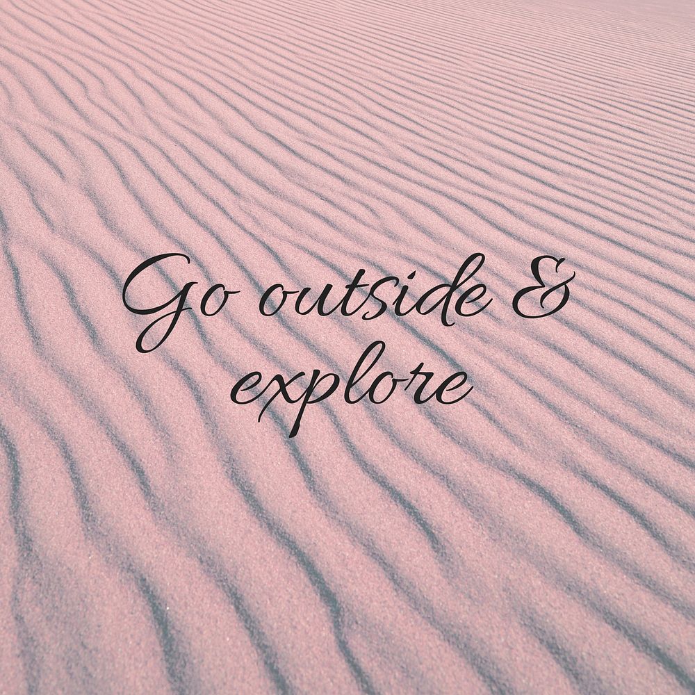 Go outside & explore quote Instagram post template