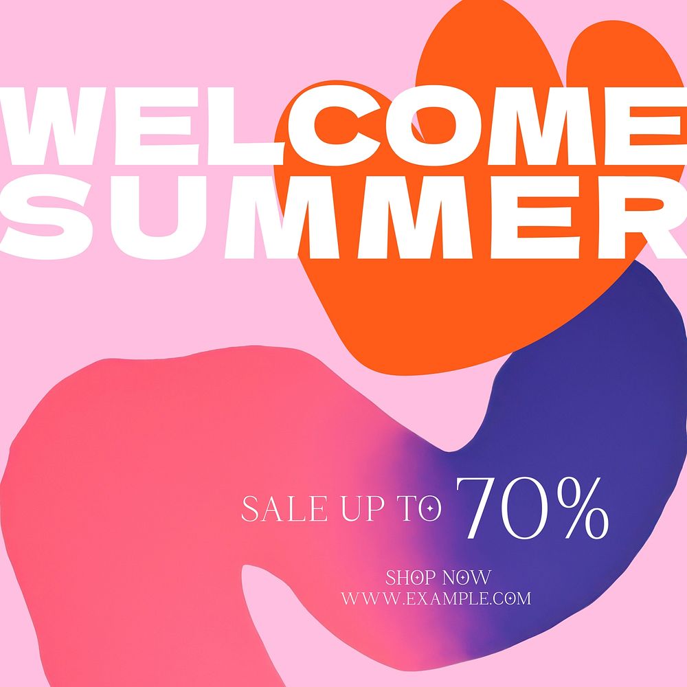 Welcome summer sale Facebook post template