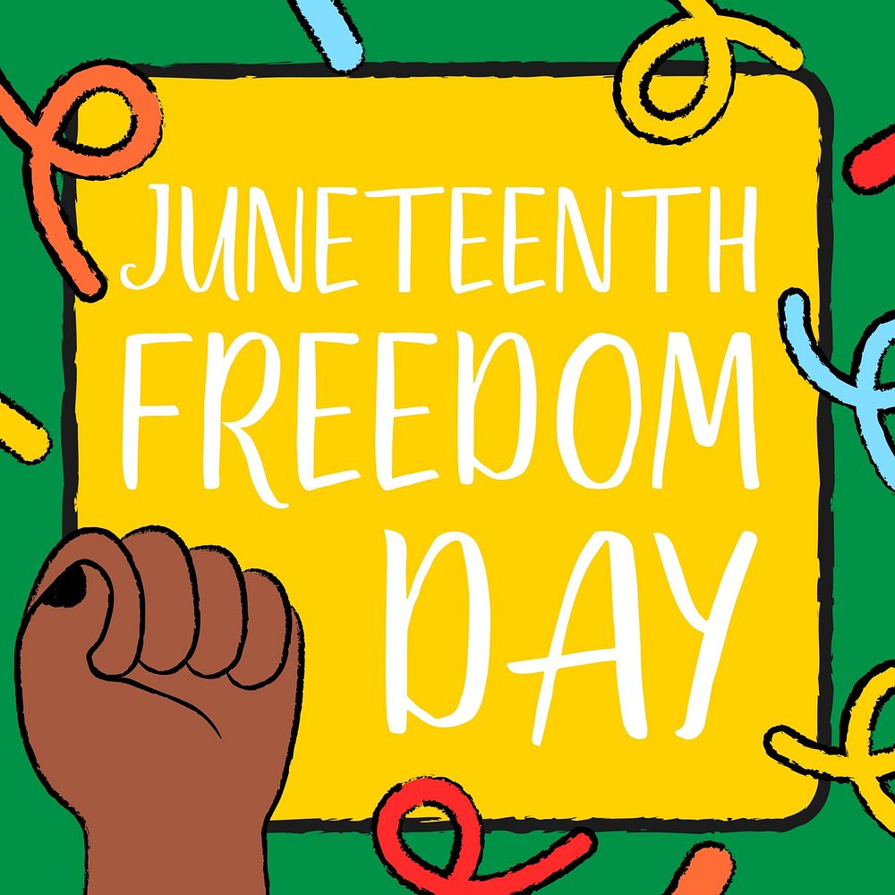 Juneteenth freedom day Instagram post template