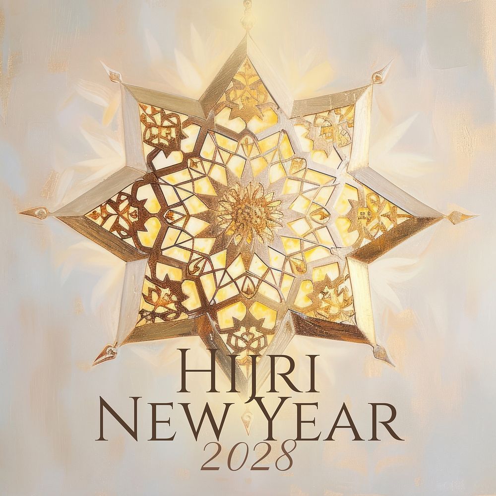 Hijri new year Instagram post template