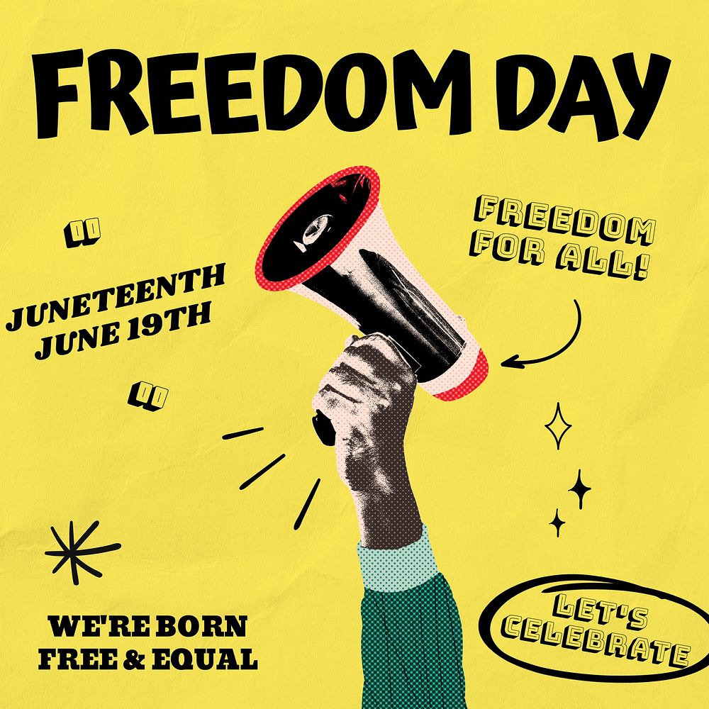 Freedom day Instagram post template