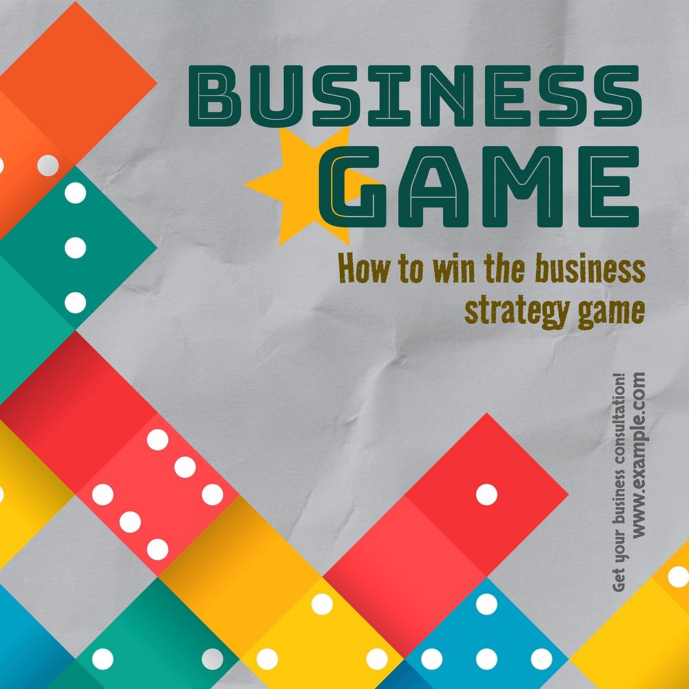 Business game Instagram post template