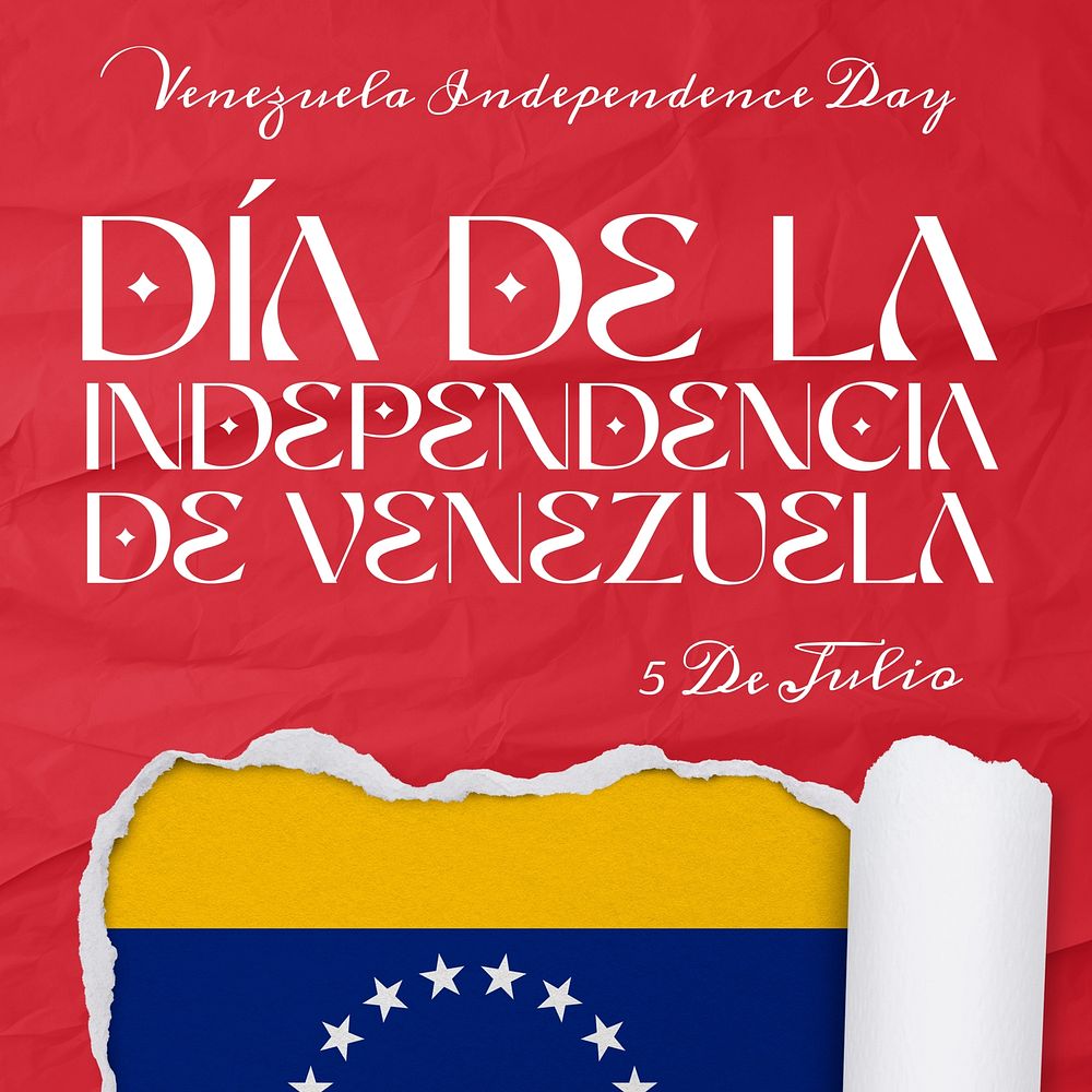 Venezuela independencia Instagram post template