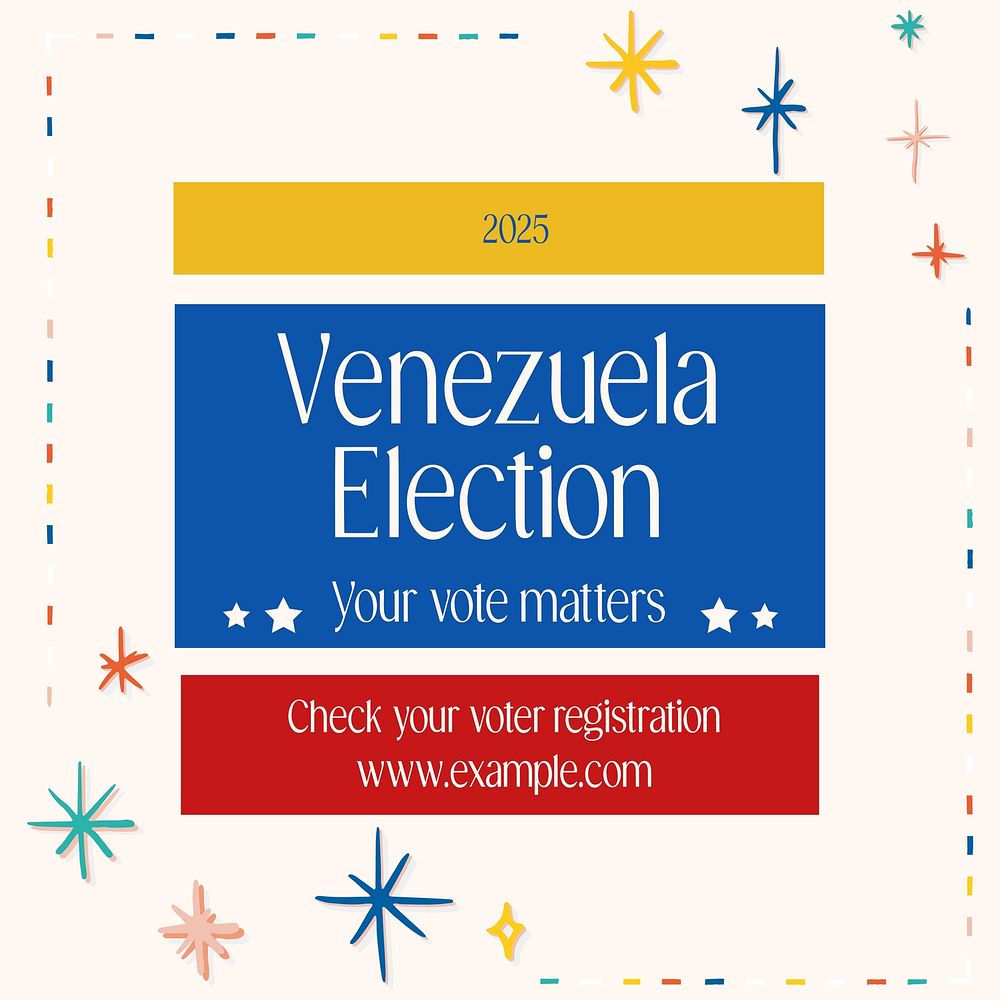 Venezuela election Instagram post template