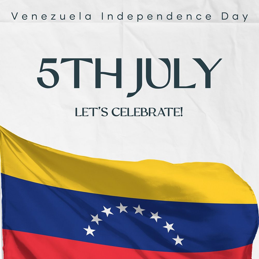 Venezuela independence day Instagram post template