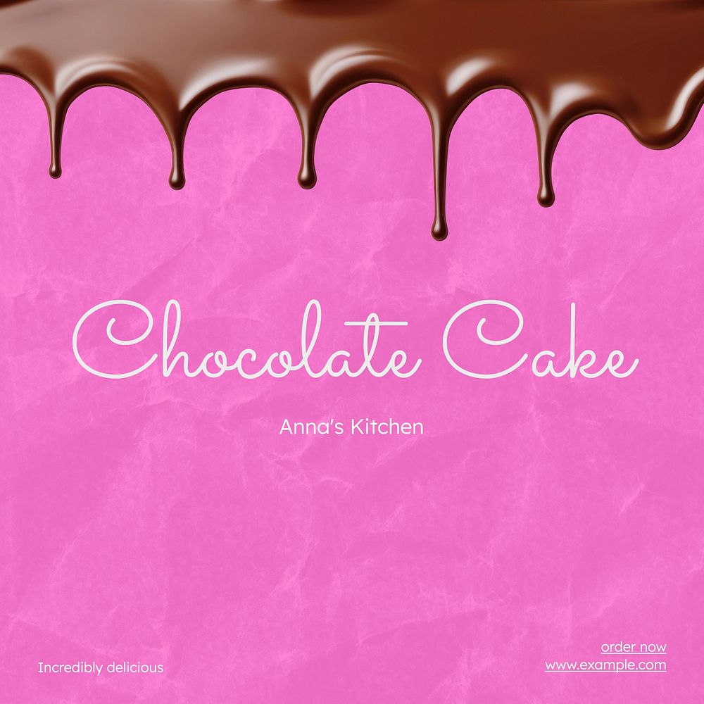Chocolate cake Instagram post template