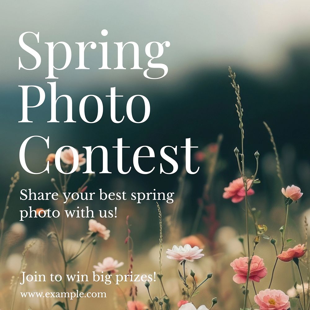 Spring photo contest Instagram post template