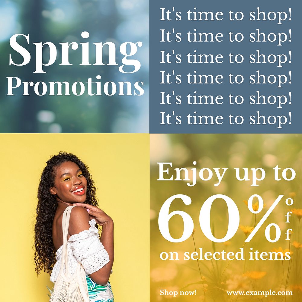 Spring promotions Instagram post template