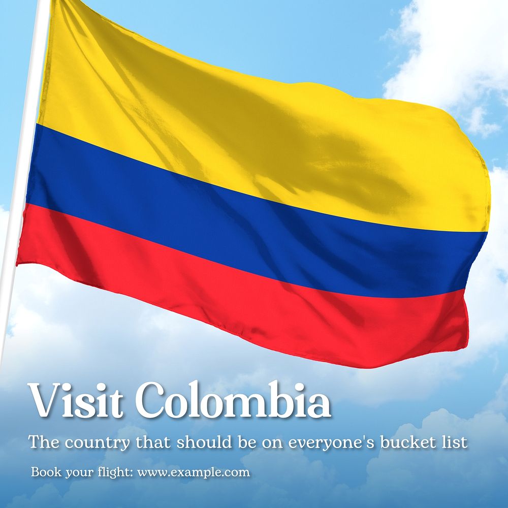 Visit Colombia Instagram post template