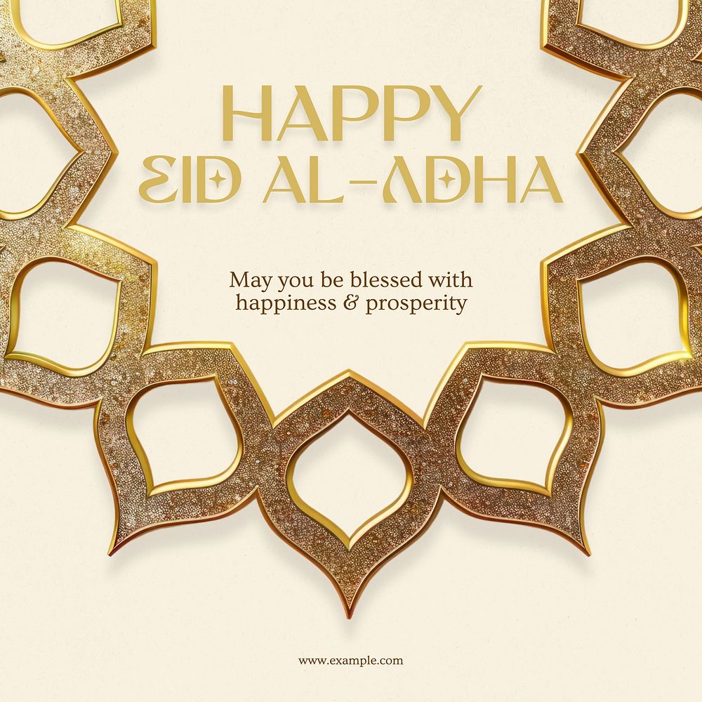 Happy Eid al-Adha Instagram post template