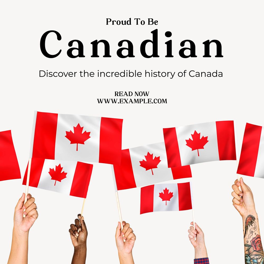 Canadian pride Instagram post template