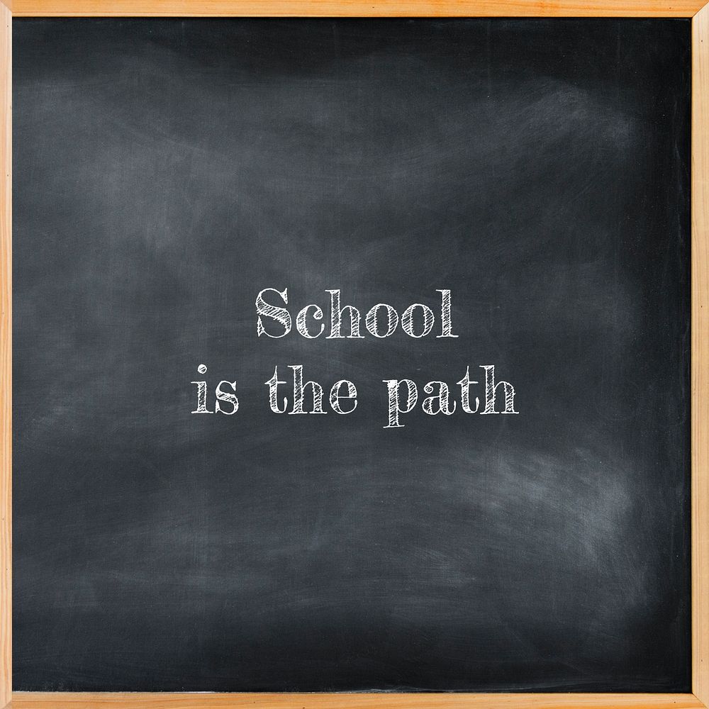 School is the path quote Instagram post template