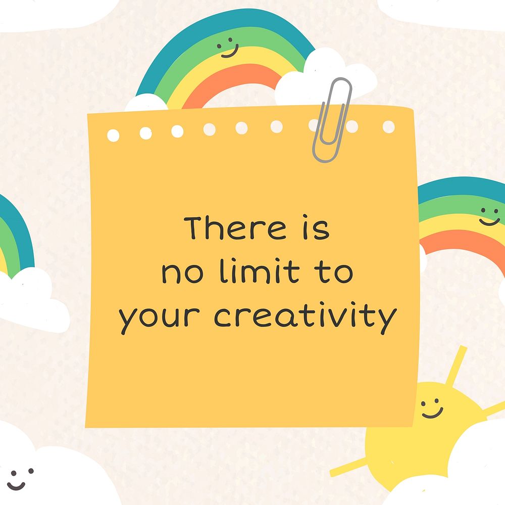 Creativity has no limit quote Instagram post template