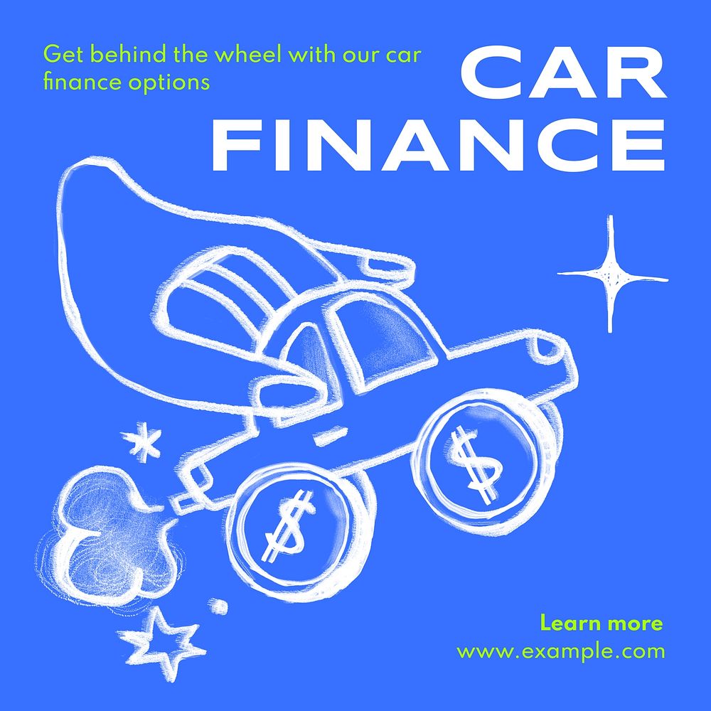 Car finance Instagram post template