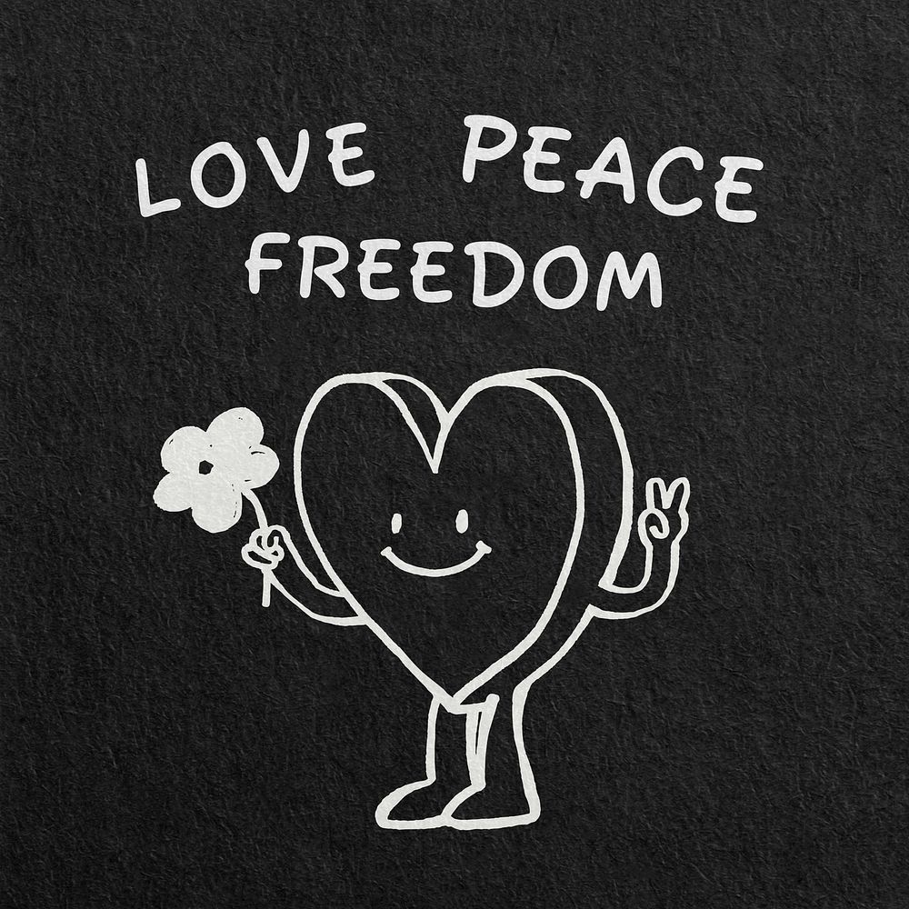 Peace love & freedom Instagram post template