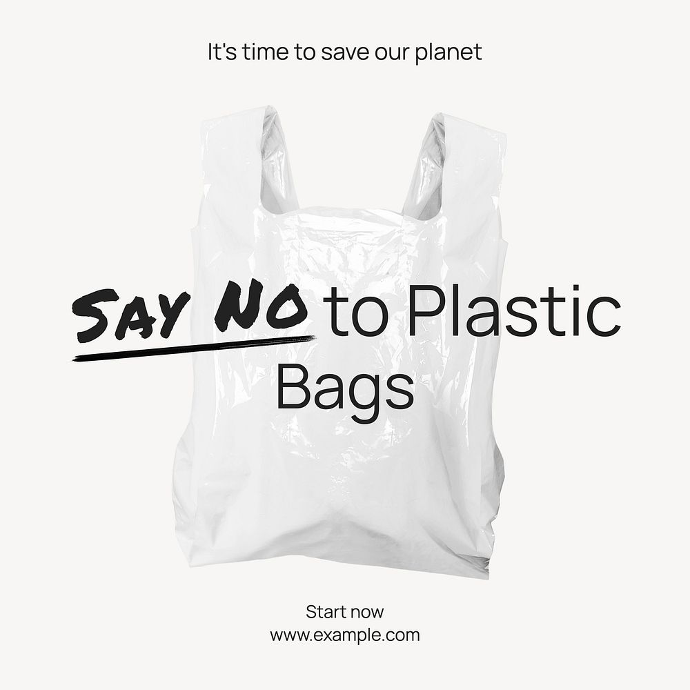 Plastic bags Instagram post template