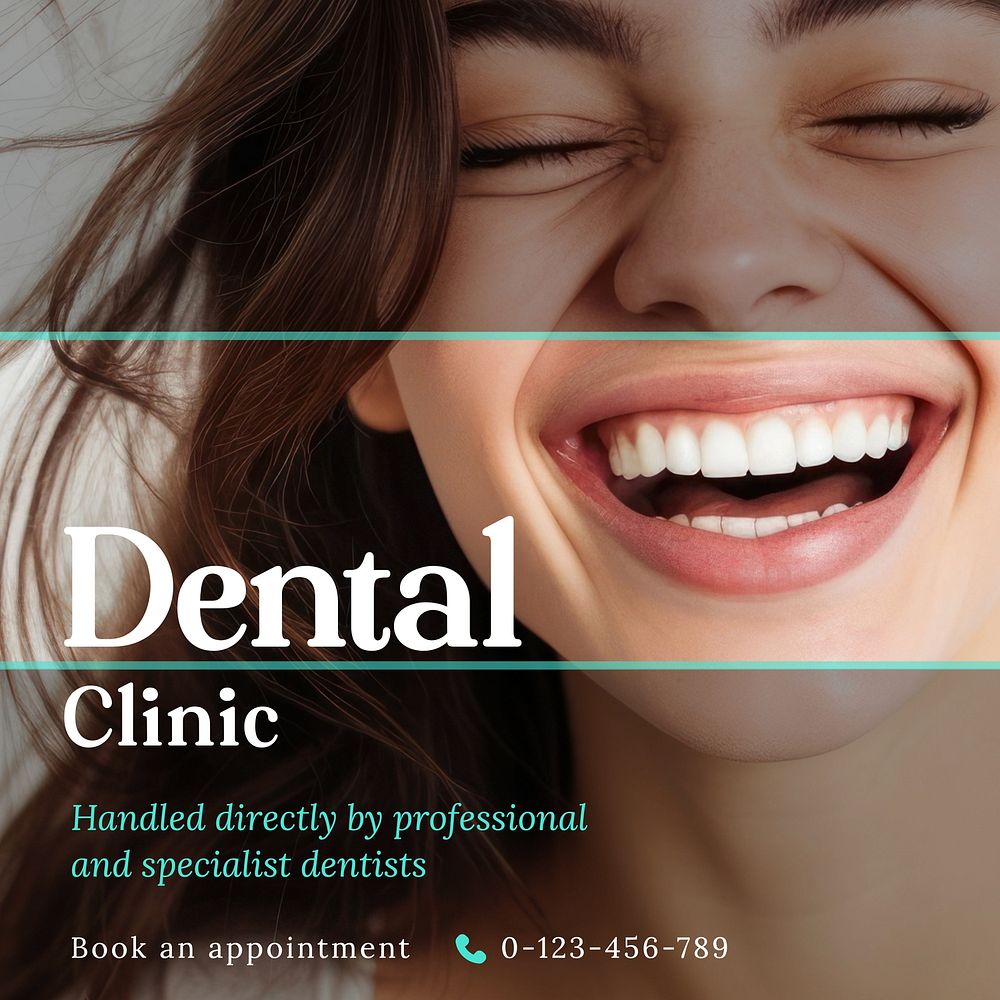 Dental clinic Instagram post template