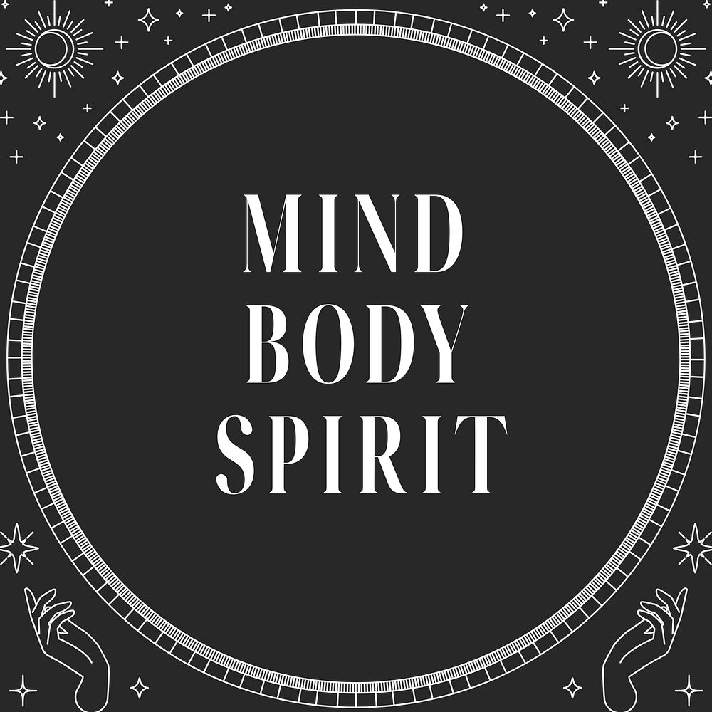 Mind, body & spirit quote Instagram post template