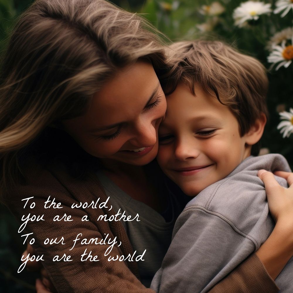 Mother's day  quote Instagram post template