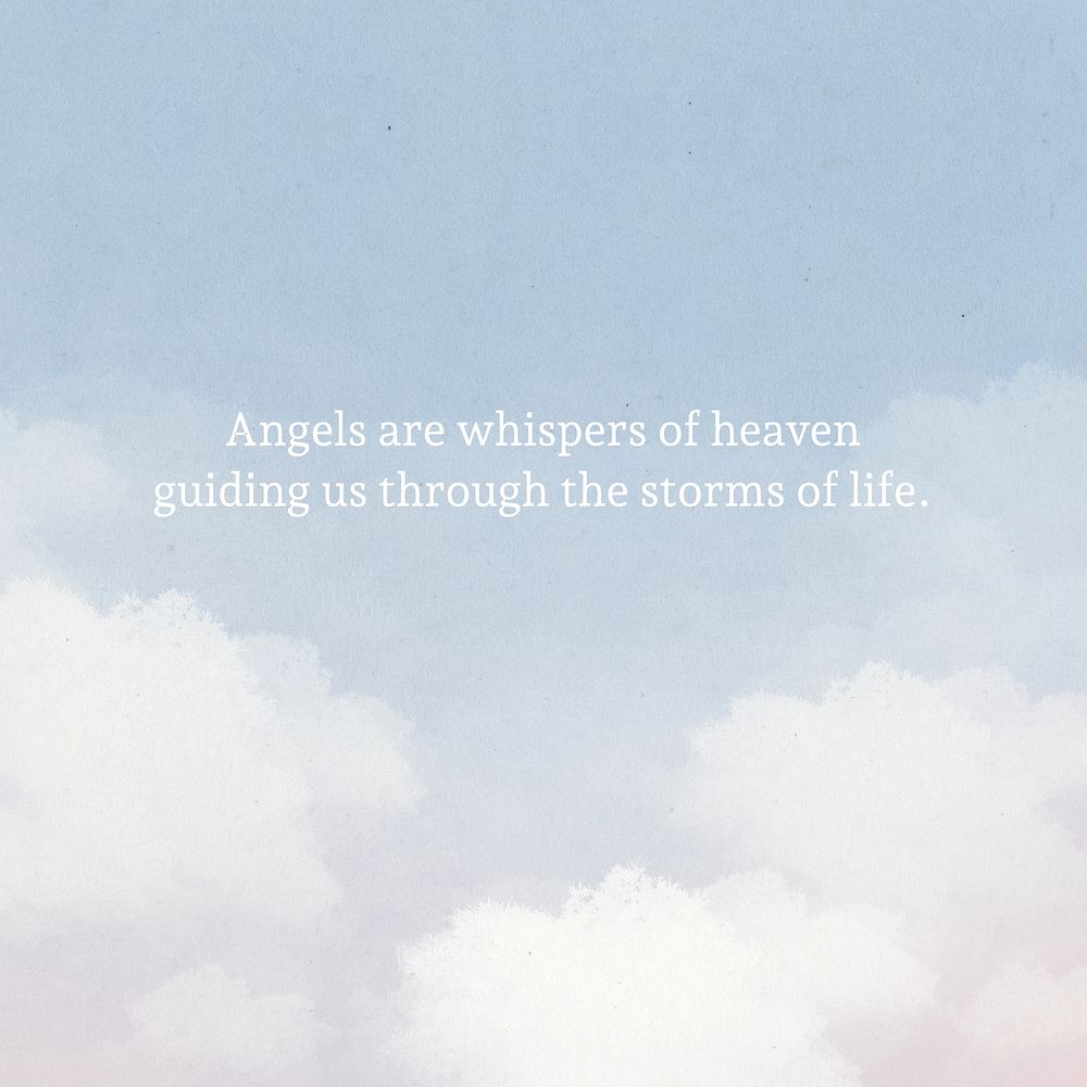 Angel  quote Instagram post template