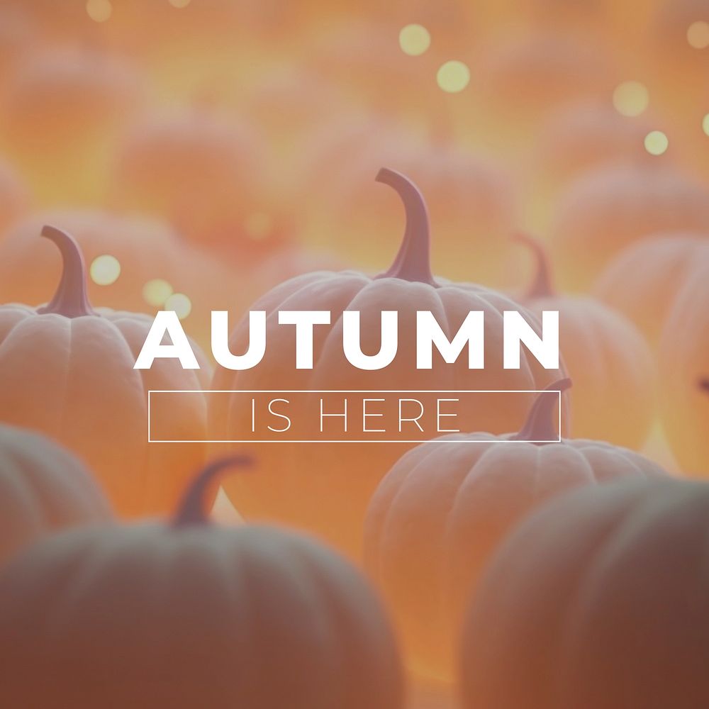 Welcome autumn quote Instagram post template