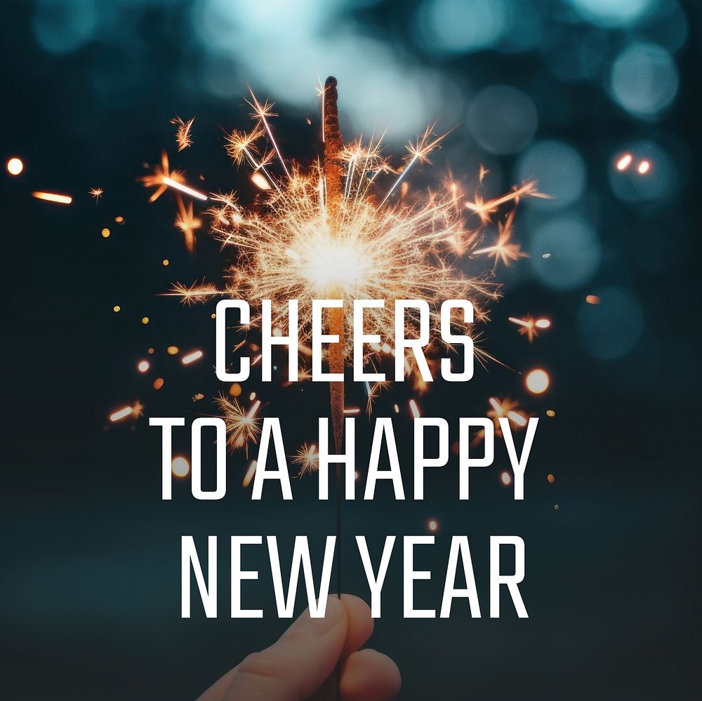Happy new year quote Instagram post template