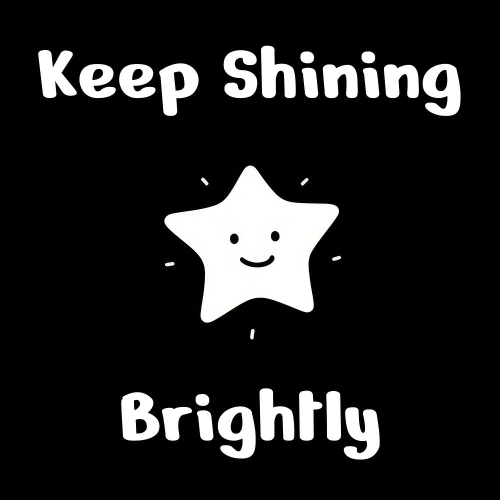 Keep shining brightly quote Instagram post template