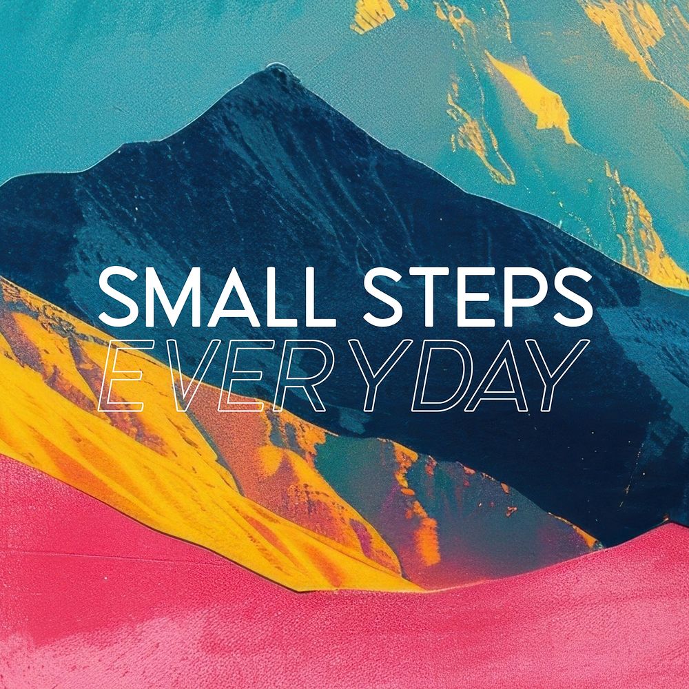 Small steps everyday quote Instagram post template
