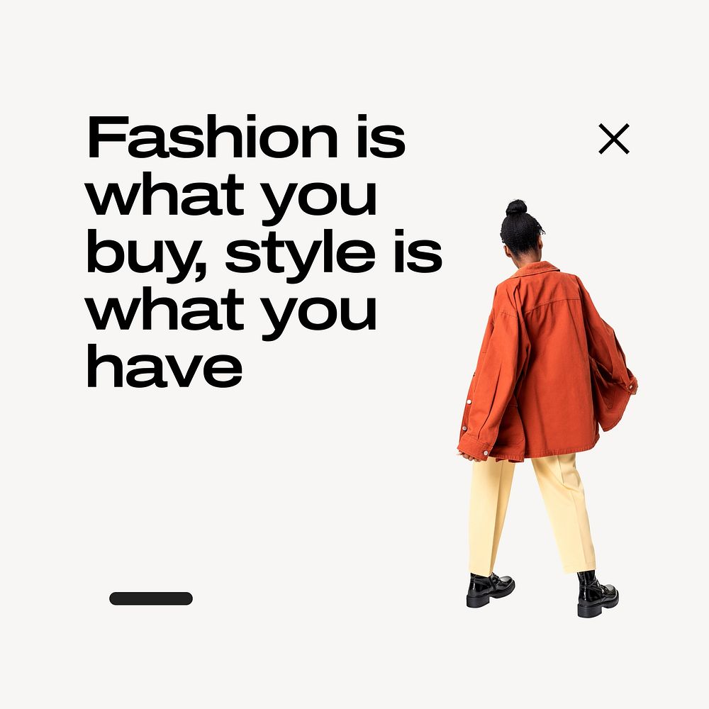 Fashion  quote Instagram post template