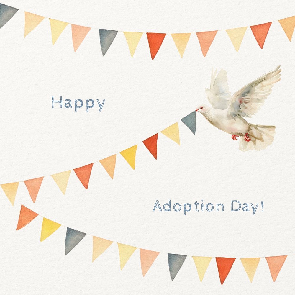Happy Adoption Day quote Instagram post template