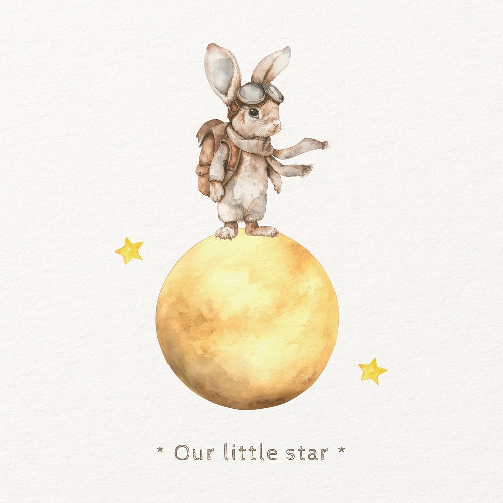 Our little star quote Instagram post template