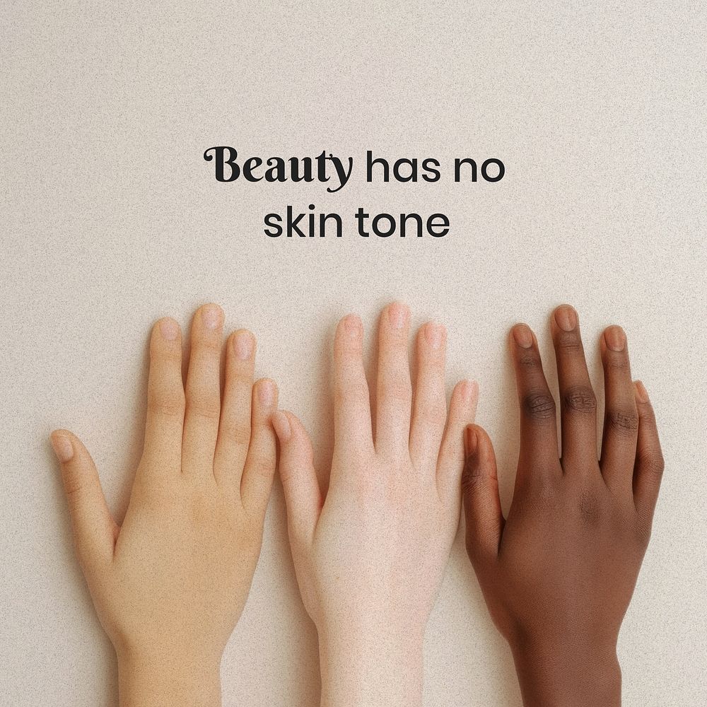 Beauty no skin tone quote Instagram post template