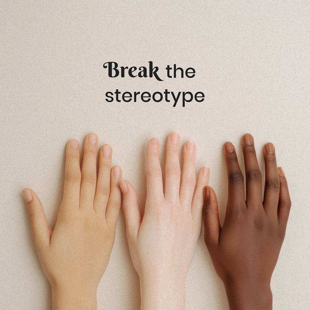Break the stereotype quote Instagram post template