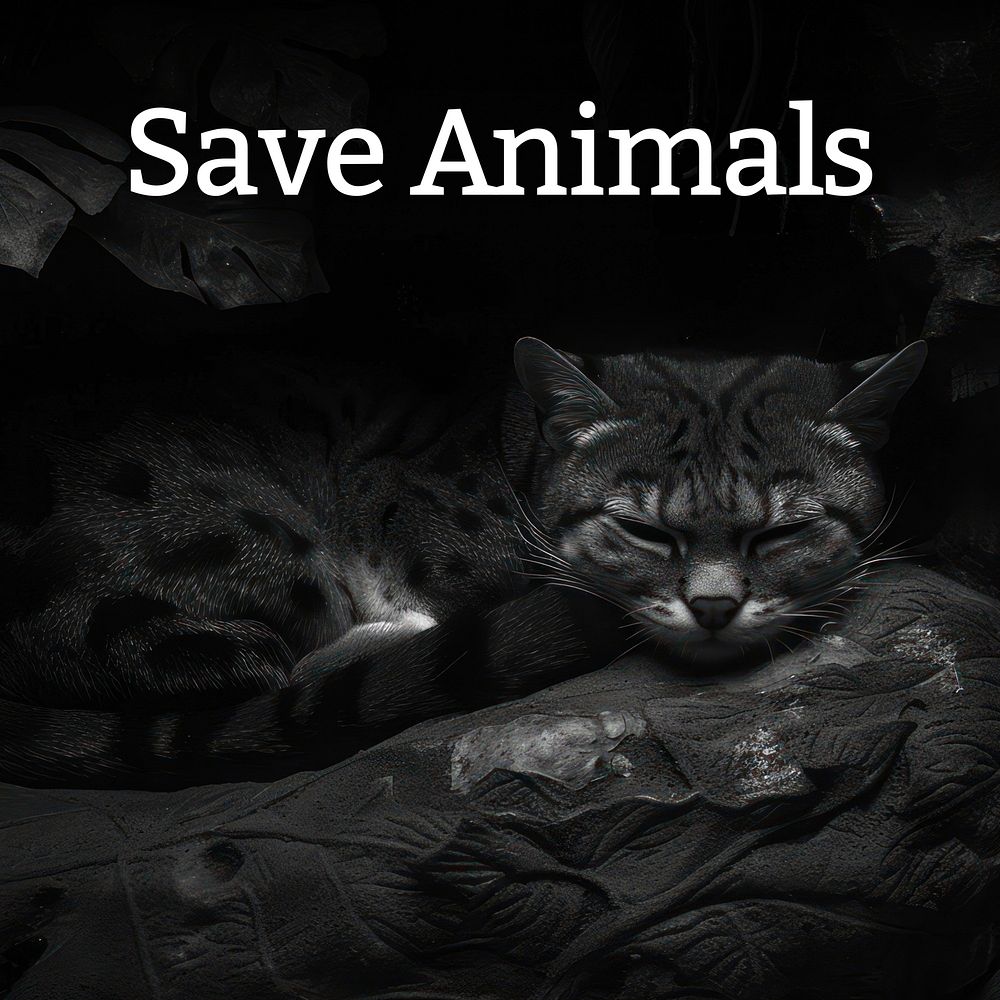 Save animals Instagram post template