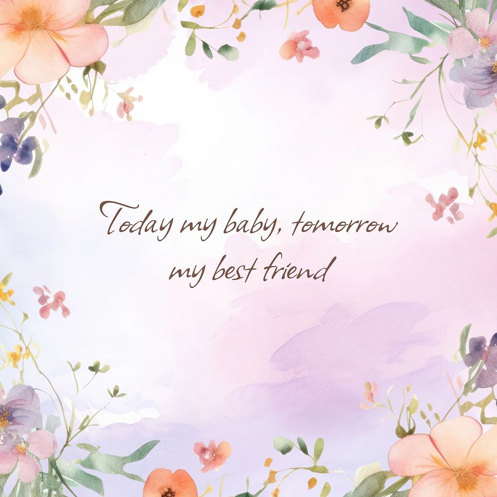 Baby  quote Instagram post template