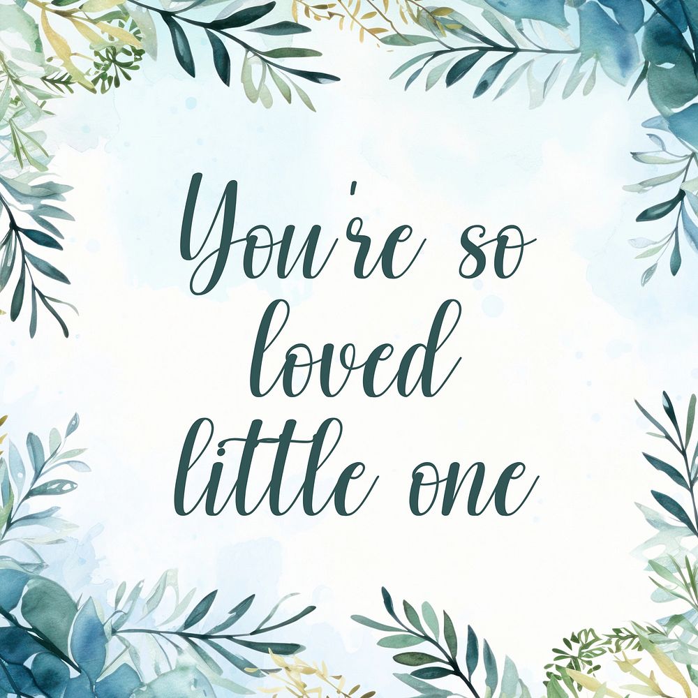 Baby & love  quote Instagram post template