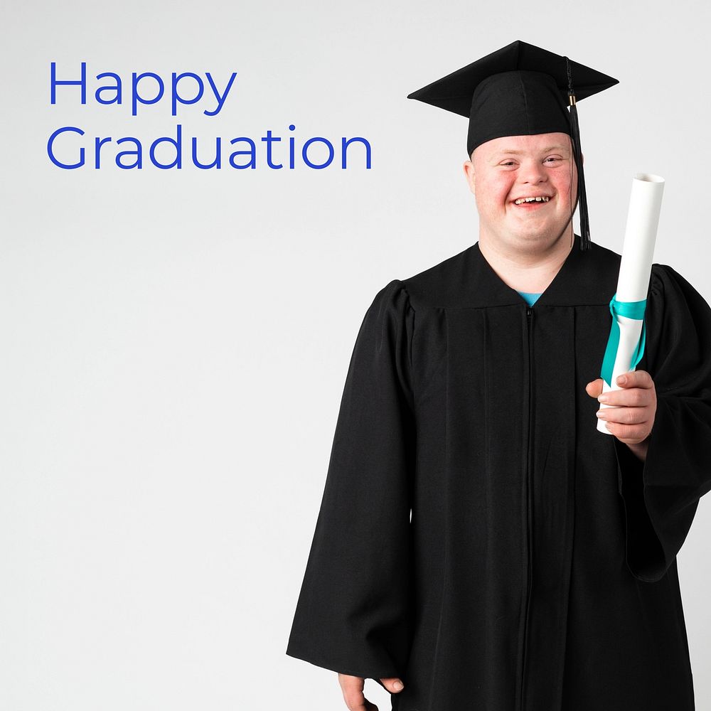 Happy graduation quote Instagram post template