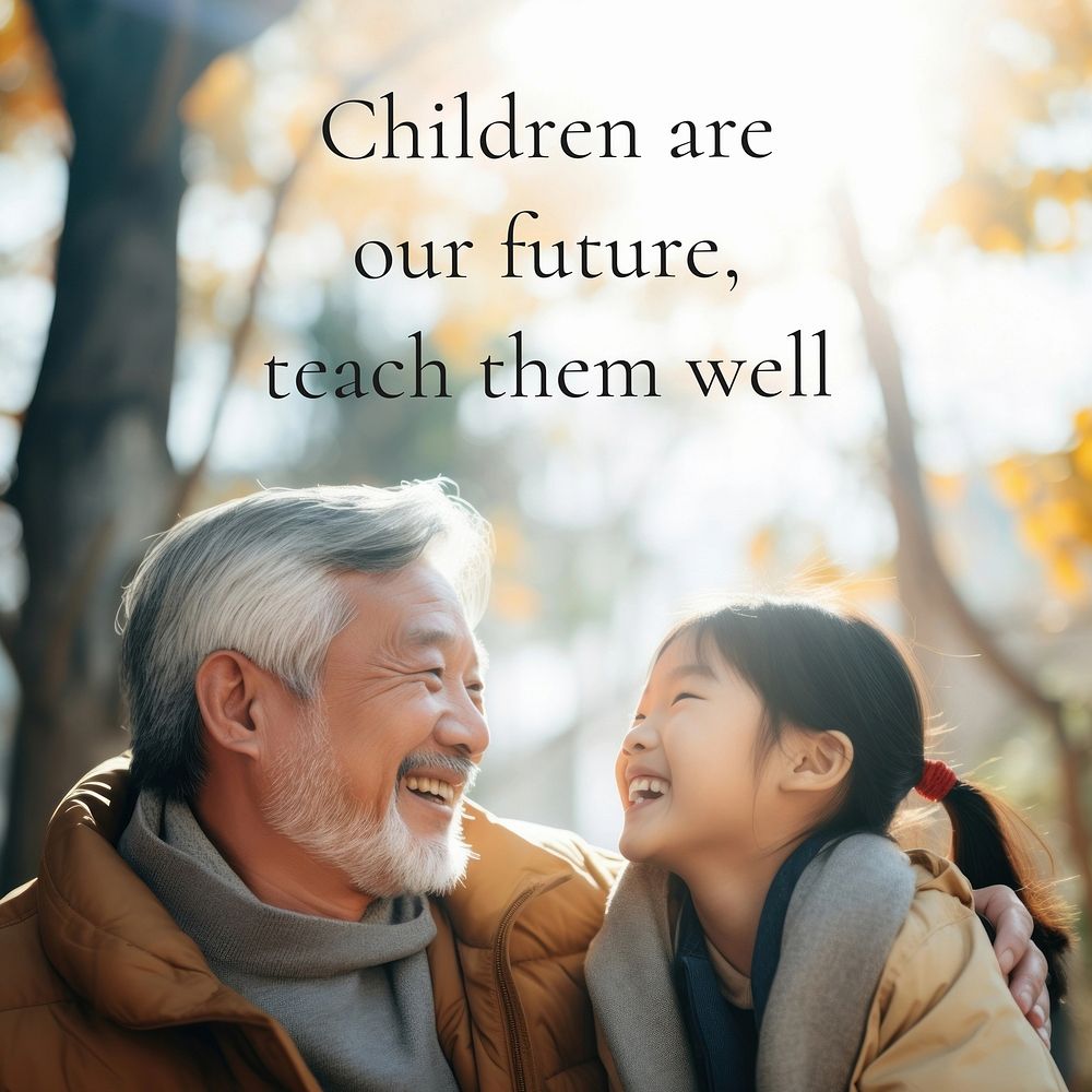 Quote about children quote Instagram post template