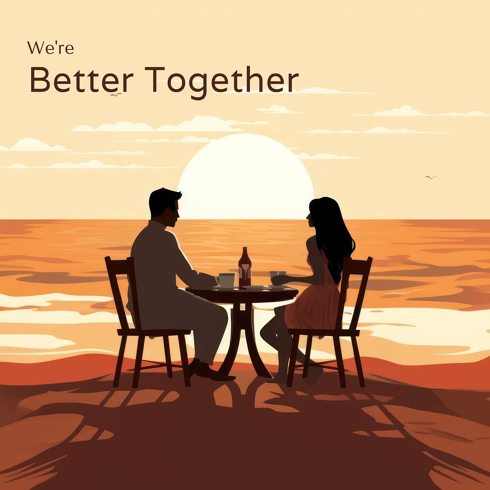 We're better together Instagram post template