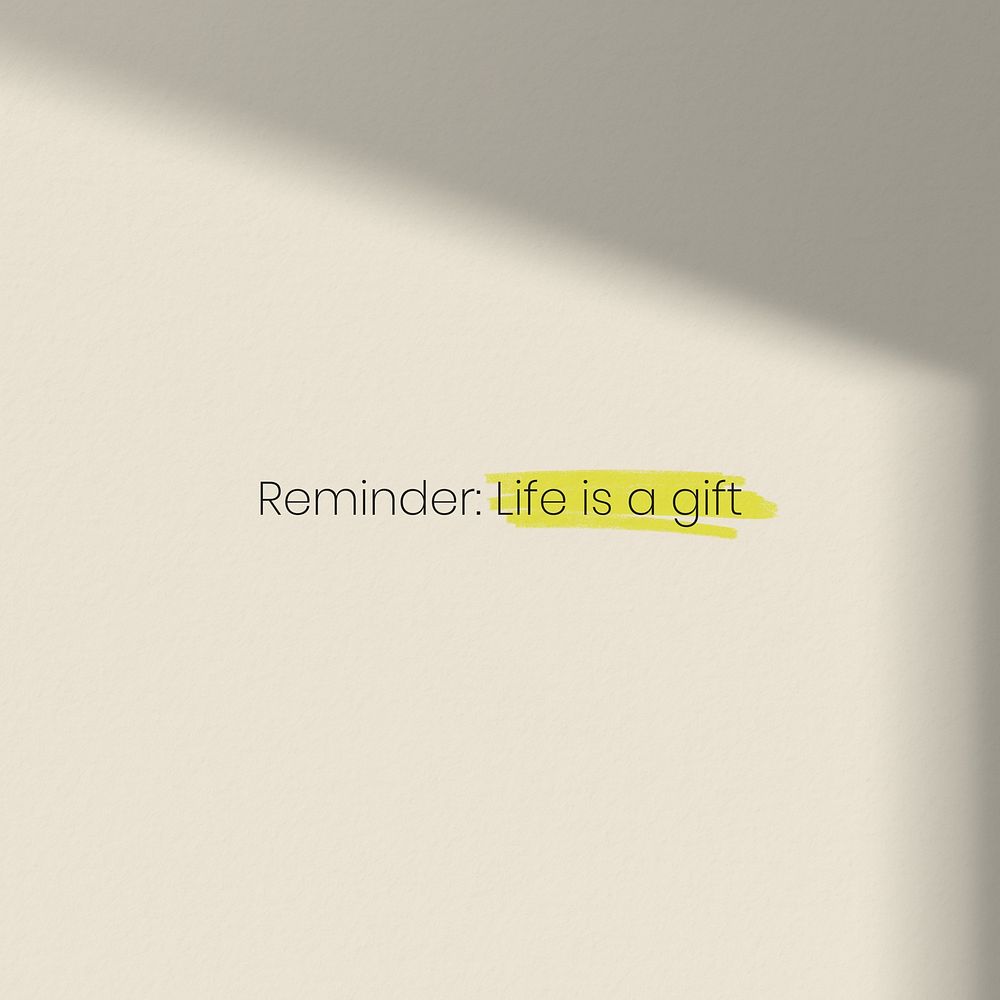 Life reminder quote Instagram post template