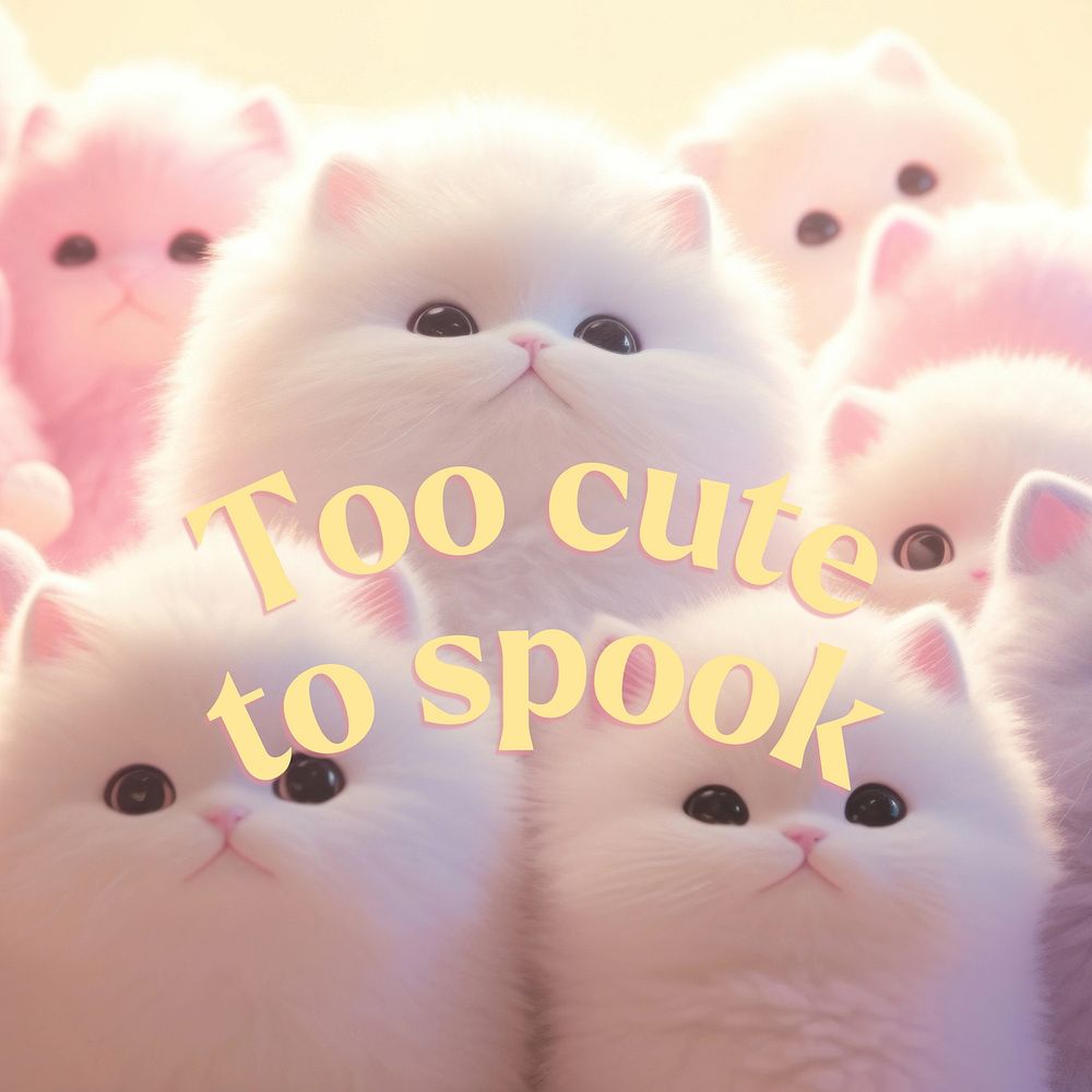 Too cute to spook quote Instagram post template