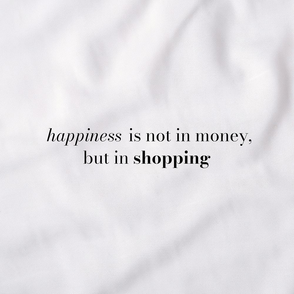 Shopping quote Instagram post template