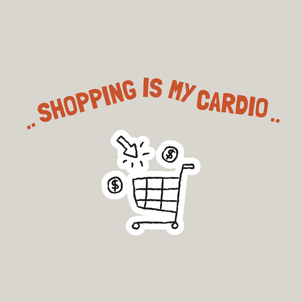 Shopping  quote Instagram post template