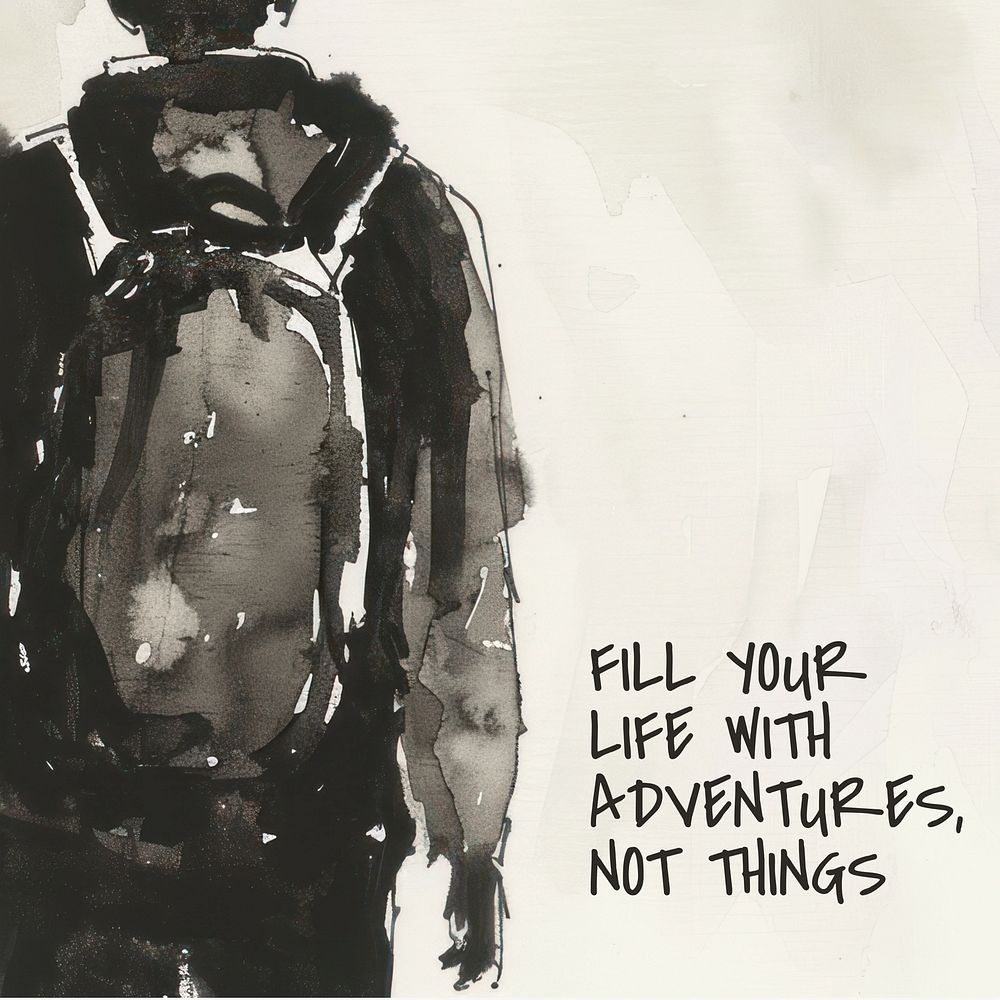 Adventure  quote Instagram post template